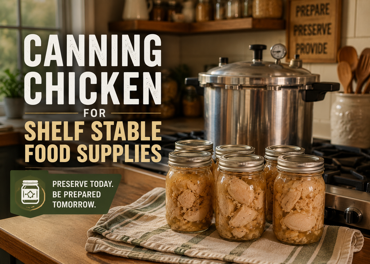 Canning Chicken for Shelf Stable Food Supplies